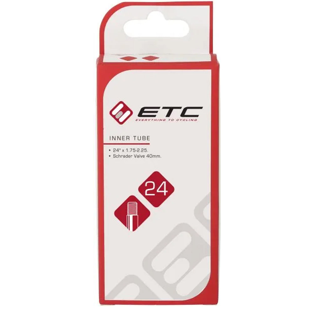 24 x 1.75 - 2.25" ETC Bike Inner Tube - Schrader Valve CLEARANCE