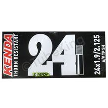 Load image into Gallery viewer, 24 x 1.90 - 2.125&quot; Thorn Resistant Kenda Bike Inner Tube - Schrader Valve 40mm. *CLEARANCE ITEM