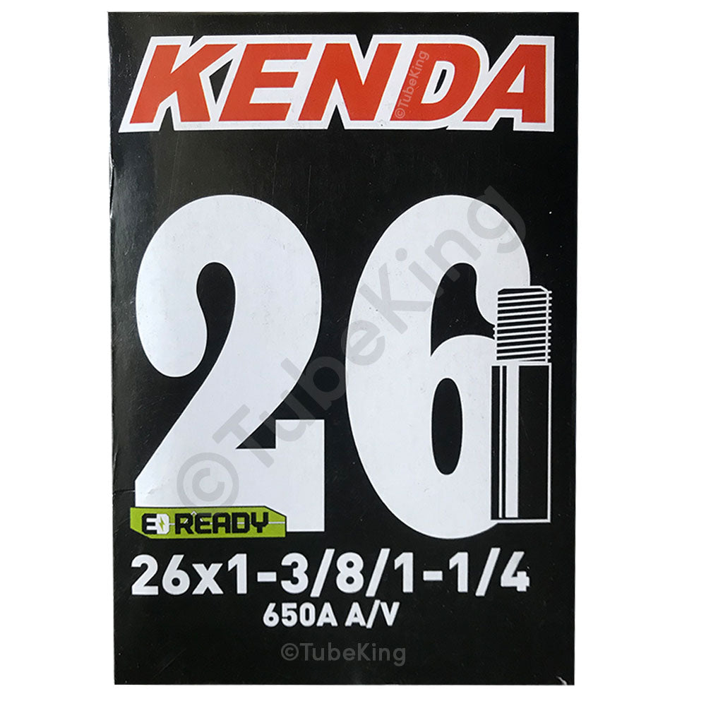 26 x 1 3/8" - 1 1/4", 650A Kenda Bike Inner Tube - Presta, Schrader or Woods Valve