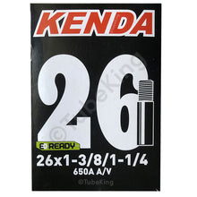 Load image into Gallery viewer, 26 x 1 3/8&quot; - 1 1/4&quot;, 650A Kenda Bike Inner Tube - Presta, Schrader or Woods Valve