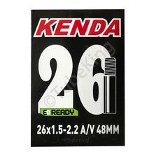 Load image into Gallery viewer, 26 x 1.5 - 2.2&quot; Kenda Bike Inner Tube - Schrader Valve 48mm