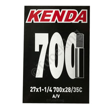 Load image into Gallery viewer, 27&quot; x 1 1/4&quot;, 700 x 28-35 Kenda Bike Inner Tube - Presta or Schrader Valve
