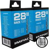 700 x 20 - 28c Impac Bike Inner Tube - Presta Valve 40mm or 60mm (2 Pack)