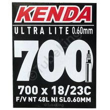 Load image into Gallery viewer, 700 x 18 - 23c Ultra Lite Kenda Bike Inner Tube - Presta Valve 48mm