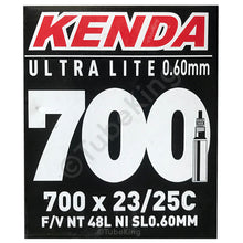 Load image into Gallery viewer, 700 x 23 - 25c Ultra Lite Kenda Bike Inner Tube - Presta Valve 48mm