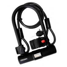 Load image into Gallery viewer, KranX Fortress Plus 14mm x 265mm U-Lock (with Bracket &amp; 10mm Security Cable) un-boxed