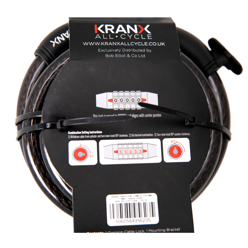 Kranx Garrison 15mm x 1800mm Combination Cable Lock box rear