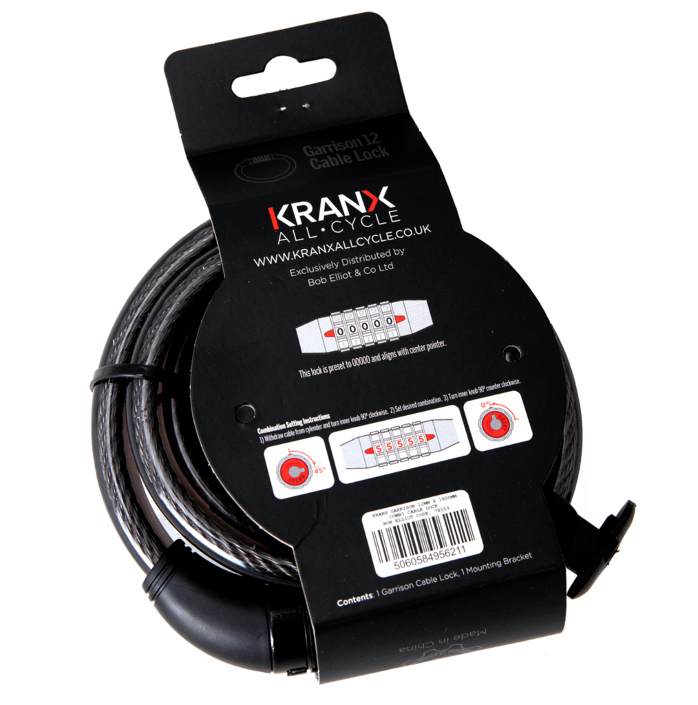 Kranx Garrison 12mm x 1800mm Combination Cable Lock