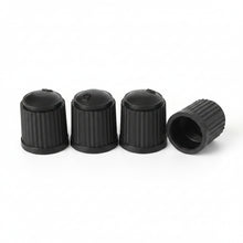 Load image into Gallery viewer, Black Schrader valve caps 4 pack