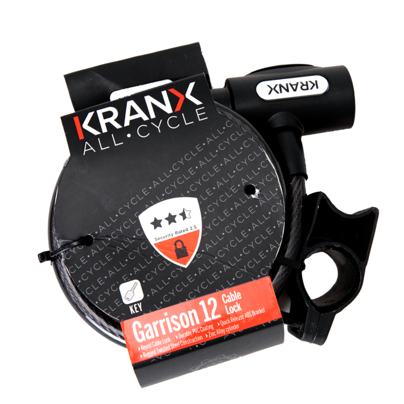KranX Garrison 12mm 1800mm key cable bike lock